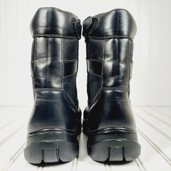 NEW  SSG Army Black Combat Lace Up Comfy Midi Military Boots  A1033 - Picture 6 of 12